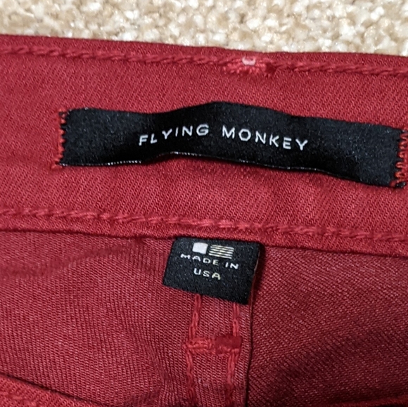 Flying Monkey Red Skinny Jeggings 27 Style#L7384 - Picture 3 of 6